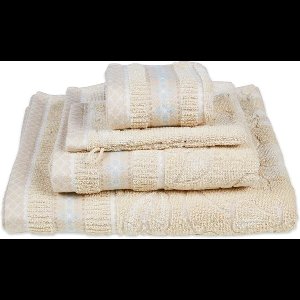 Pip Studio Jasmin Jacquard Handdoek - 55x100 cm - Set van 3 - Zand