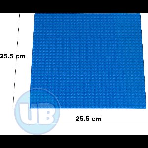 Uniblocks Classic bouwplaat Blauw - 25,5 x 25,5 cm | City | combineer met Lego bouwplaten | grondplaten 32x32 noppen | wegen | wegplaat| stad | Geschikt voor LEGO bouwplaten bouwplaat wegplaat