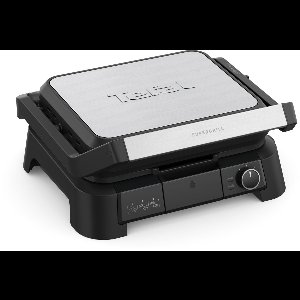 Tefal SuperGrill 3-in-1 GC510D - Contactgrill, Barbecue & Ovenstand - RVS - 2000W - Verticaal Opbergbaar - Uitneembare platen