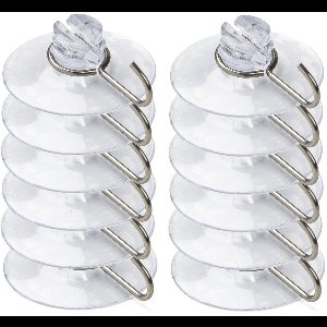 Lichtsnoer zuignappen - 12x - haakjes - 3,5 cm - kerstverlichting - bevestiging