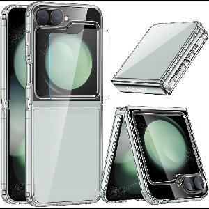 Zandarix Geschikt voor Samsung Galaxy Z Flip 6 5G - Met Screenprotector - Anti-kras - Schokbestendige - Niet vergelend - Back Cover Hoesje - Transparant