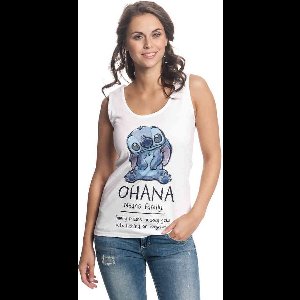 Lilo & Stitch Ohana Means Family Dames Top - wit - L