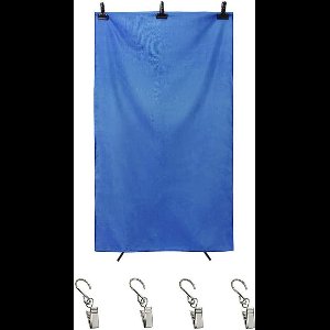 TheLau - Fotografie achtergrond 5x3,3 ft voor foto video studio - Blauw achtergrondscherm met clip en postscène retouche