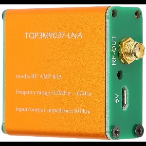 0.1MHz-6GHz Low Noise Amplifier, 20DB High Gain LNA Amplifier for Shortwave, FM Radio, RF Power Preamp Module, SMA Female Connector(Supplied with Built-in Battery)