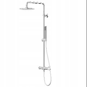 LUGO Douchekolom CMN01TCH: Thermostaat, 25cm Douchekop, Chroom