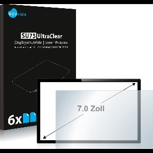 Savvies - Screenprotector voor Touch-Panel PC's met 7 inch-scherm [152.5 mm x 91.5 mm, 15:9] Folie Beschermfolie transparant 6 Stuks