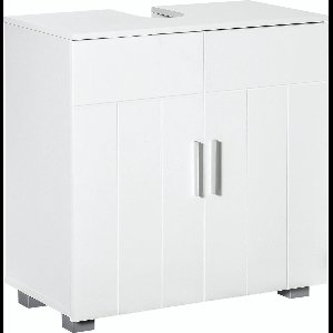 DoneMore® - Badkamermeubel Onder Wastafel - 2 Deuren - Verstelbare Plank - Modern Design - Wit - 60x30x60 cm