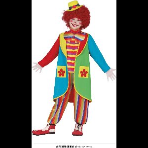 Vrolijke Gestreepte Grappenmaker Kind Kostuum