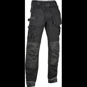 4Work Werkbroek Madrid Premium Stretch Inserts Zwart Heren maat 48