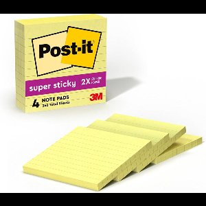 Extra Sterke Zelfklevende Notitieblokken 10x10 cm, 4 Stuks, Kanariegeel