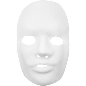 Masker 24 X 15,5 Cm Wit Kunststof