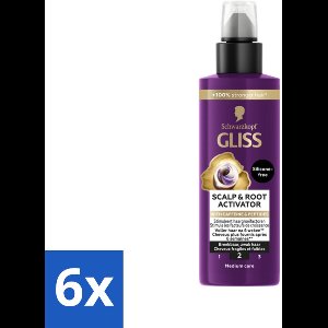 Gliss - Scalp & Root Activator - Siliconenvrij - Voor Gezonde Hoofdhuid - 100 ml - Voordeelverpakking - 6 stuks