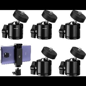 Zeynomax - Mini kogelkopstatief 360° draaibaar - Universele interface - Statiefkogel - Fotografie accessoire voor statieven en camera's - 5 stuks