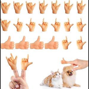 Zeynomax - Set van 20 Mini Handpoppen voor Vingers - Grappige Rubberen Mini Handen voor Kinderen en Huisdierfeestjes