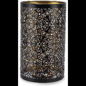 Ibenzoa® Stijlvolle metalen lampenkap met bloemenpatroon voor moderne tafellampen en vloerlampen, 12 x 12 x 20 cm