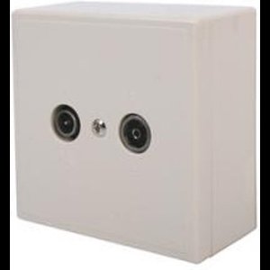 Skytronic 122223 Antennecontactdoos Wit