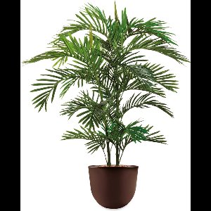 HTT - Kunstplant Areca palm in Eggy bruin H125 cm
