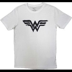 DC Comics Wonder Woman - Black Paint Logo Heren T-shirt - 2XL - Wit