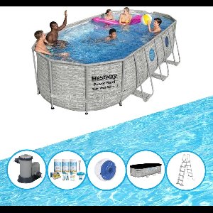 Bestway Zwembad Power Steel Swim Vista - Zwembadpakket - 549x274x122 cm