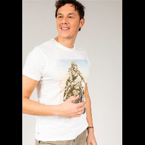 DEELUXE T-shirt met motorprintRINGO Natural