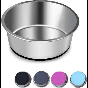 Inovra ® Hoogwaardige Roestvrij Stalen Voederbakken voor Huisdieren met Antislip Basis voor Honden en Katten