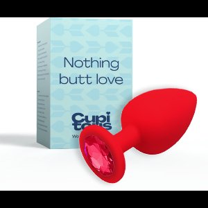 Cupitoys® Siliconen buttplug - Diamant rood - Large - Sex toys voor vrouwen - Sex toys voor mannen - Buttplugs