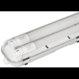 HOFTRONIC - Dubbel LED TL armatuur met lampen - 120cm - 36 Watt 3960 Lumen (110lm/W) - 4000K IP65 waterdicht voor binnen en buiten - T8 G13 Fitting - Flikkervrij - Koppelbaar