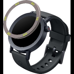 kwmobile Beschermende Ring geschikt voor CMF by Nothing Watch Pro 2 (D398) Fitness Tracker - Bezel Ring voor smartwatch - Beschermring voor smartwatch in grijs / groen.