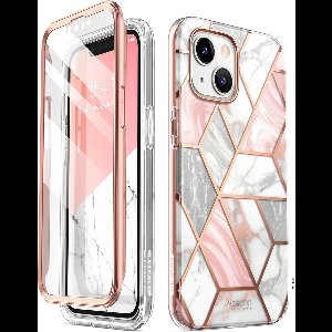 Supcase Cosmo Case Marble hoesje geschikt voor iPhone 14 Pro - rose gold