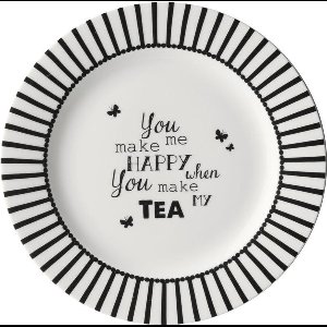 Dutch Rose Gebakbord Happy Tea - Ø18cm Set van 4