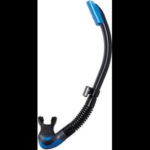 TUSA Platina II Hyperdry – Premium snorkel met Hyperdry-systeem en hypoallergene siliconen mondstuk – Lichtblauw/Zwart – SP-170QB FB