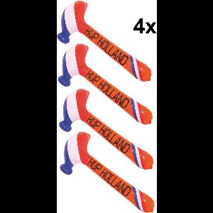 Opblaasbare Hammer 'Hup Holland' WK2026 accessoire - VOORDEELSET 4 STUKS