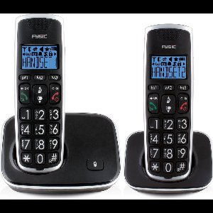 Fysic FX-6000 DUO Big Button Dect Telefoon - 2 stuks - Zwart