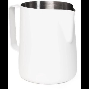 Melkkannetje Opschuim - 350ml - Essentials – Wit – RVS – Melkopschuimkan – Melkkan – Espressomachine - Barista Essentials