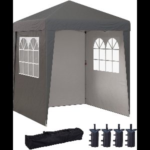 Outsunny-Pop-up luifel-Oxford-stof-202x202x261cm-Grijs