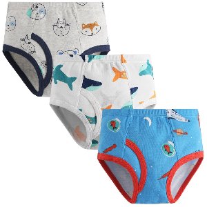 3-pack jongens ondergoed - schattige shorts met print - katoenen ondergoed - zacht peuterondergoed voor jongens - maat 100