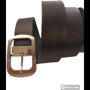 Mannen riem, ECHT LEER, kleur Zwart, maat 100 cm