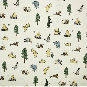 Allecto Premium - Katoenen stof met Winnie & Friends Design - Borduurstof voor textielambachten en patchwork - 1 x 112 m - Zacht en Duurzaam