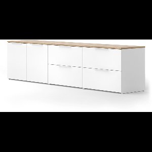 Vicco Wido Woonwand – 3 delen Wit/Sonoma