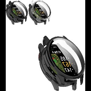 Screen Protector Case 2-pack voor Garmin Approach S50 - Zwart Houd je Garmin Approach S50 smartwatch beschermd met deze 2-pack screen protector cases. Geïntegreerd design voor ultieme bescherming.