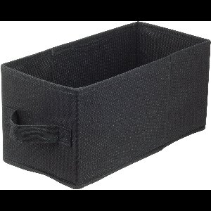 LAVITA® Opbergmand Textiel - 15x31x15 Zwart - 1 stuk - Opbergbox Kast Organizer Opbergdoos - Kastlade Verdeler Voor Kleding Ondergoed Badkamer Kledingkast - Vouwdoos Stoffen Doos Opbergdozen