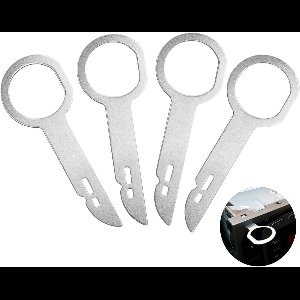 EXCITAT Sleutel - Verwijderingstool - CD-verwijderingstool - Geschikt voor de meeste auto's, kan worden gebruikt om de autoradio te verwijderen - 4 stuks