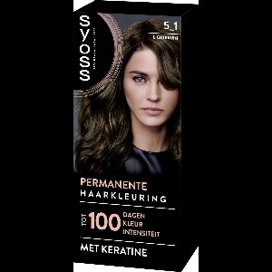 SYOSS Permanent Coloration 5-1 - Haarverf - Permanente Haarkleuring - Lichtbruin – Grijsdekking – Vermindert Haarbreuk - 1 stuk
