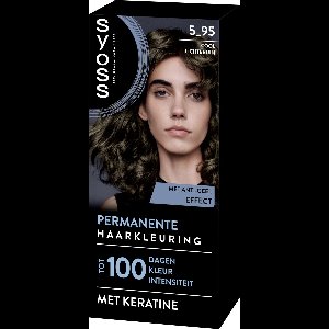 SYOSS Permanent Coloration 5-95 - Haarverf - Permanente Haarkleuring - Cool Lichtbruin – Grijsdekking – Vermindert Haarbreuk - 1 Stuk