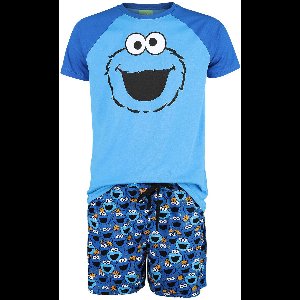 Sesame Street Cookie Monster Pyjama blauw S Katoen -