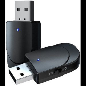 USB Bluetooth 5.0 Transmitter & Receiver - Draadloze Zender / Ontvanger met 3.5mm Jack AUX Kabel - Voor PC, TV, Speaker en Auto - zwart