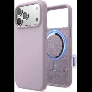 Magnetisch Siliconen Hoesje Compatibel met iPhone 17 Pro Max – MagSafe Compatibel, Premium Vloeibaar Siliconen Materiaal, Beschermhoesje, Schokbestendig & Slank Ontwerp (Zacht Paars)