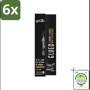 Got2B - Wenkbrauwgel - 4 Brows & Edges Waterproof Transparant - 16 ml - Voordeelverpakking - 6 stuks - Wenkbrauwen stylen - Haarranden stylen