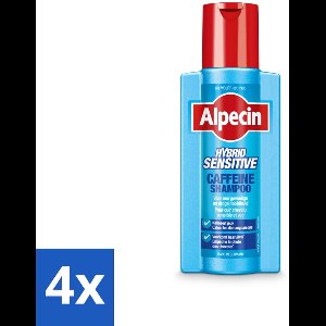 4 x Alpecin - Hybrid - Shampoo - Gevoelige Hoofdhuid - 250 ml - Shampoo Voor Gevoelige Hoofdhuid - Anti-roos Shampoo - Haaruitval Shampoo - Kalmerende Shampoo - Hydraterende Shampoo