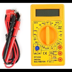 with LCD Display DT-832 Digital Resistance Tester Multimeter, Digital Multimeter, for Home Use in Factory Laboratories (Yellow)